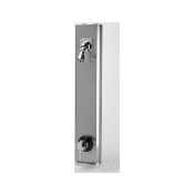 Zurn Shower Panel with Pressure Balanced Mixing Valve, Service Stops and Metal Lever Handle from the Temp-Gard Aqua-Panel Series Stainless Steel