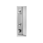Zurn Shower Panel with Pressure Balanced Shower Valve and Metering Feature from the Temp-Gard Aqua-Panel Series Stainless Steel