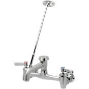 Zurn Aquaspec Wall-Mount Service Sink Faucet -Vacuum-Breaker Spout, Pail Hook, Wall Brace, Metal Lever Handles- Chrome