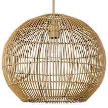Tan Metal / Camel Rattan