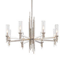 Polished Nickel / Ribbed Glass