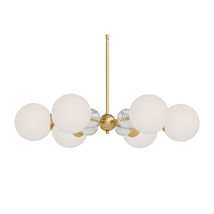 Brushed Gold / Opal Glass