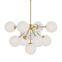 Brushed Gold / Opal Glass
