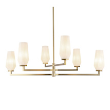 Brushed Gold / Opal Glass