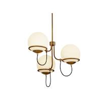 Aged Brass / Opal Glass