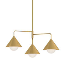 Brushed Gold / Opal Glass