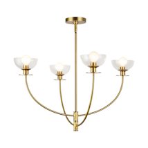 Brushed Gold / Clear Glass