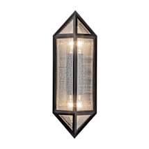 Textured Black / Clear Ribbed Glass