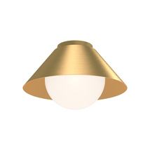 Brushed Gold / Opal Glass
