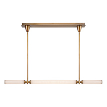 Vintage Brass / Frosted Ribbed Glass