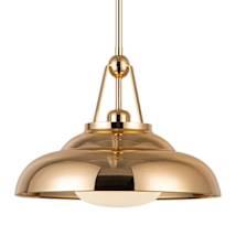 Polished Brass / Glossy Opal Glass