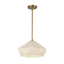 Brushed Gold / Opal Glass