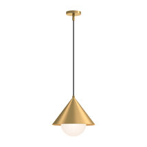 Brushed Gold / Opal Glass