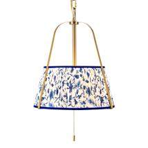Brushed Gold / Blue Linen