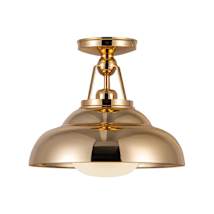 Polished Brass / Glossy Opal Glass