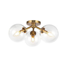 Aged Brass / Clear Glass