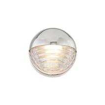 Polished Nickel / Ribbed Glass