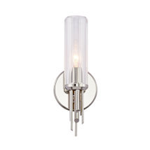 Polished Nickel / Ribbed Glass