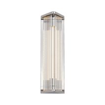 Polished Nickel / Ribbed Glass