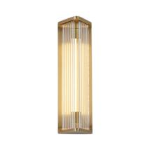 Ribbed Glass / Vintage Brass