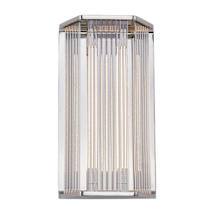 Polished Nickel / Ribbed Glass