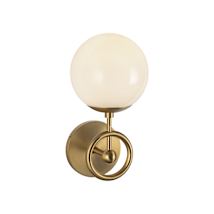 Brushed Gold / Glossy Opal Glass