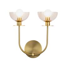 Brushed Gold / Clear Glass