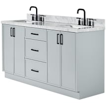 Grey / Italian Carrara Marble Top / Matte Black Hardware