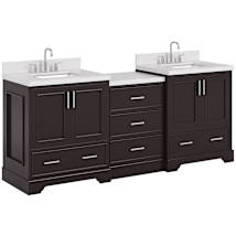 Espresso / Pure White Quartz Top / Brushed Nickel Hardware