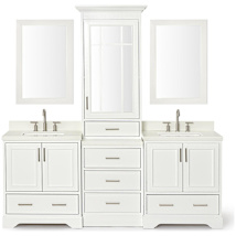 White / Pure White Quartz / Brushed Nickel