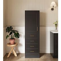 Black / Satin Brass Hardware