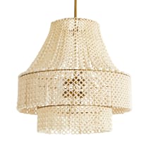 Antique Brass / White Wood