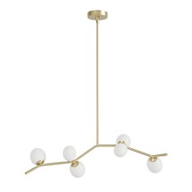 Brushed Brass / White Glass