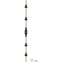 Satin Black and Non-Lacquered Brass