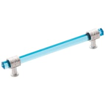 Polished Nickel With Cerulean Glass