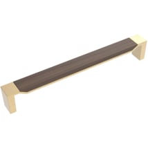 Brushed Golden Brass / Walnut
