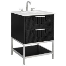 Charcoal Black / White Quartz Top / Brushed Nickel Hardware