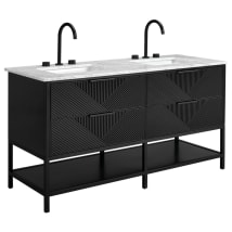 Charcoal Black / Carrara Marble Top / Matte Black Hardware