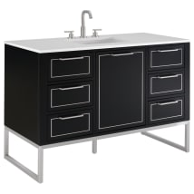 Midnight Black / White Quartz Top / Brushed Nickel Hardware
