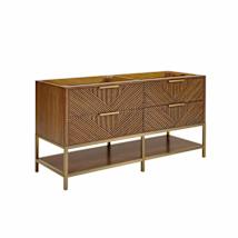 Walnut / Satin Brass Hardware