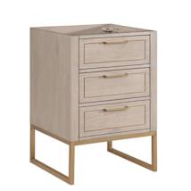 Cashmere Grey / Satin Brass Hardware