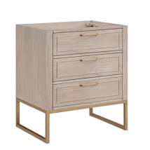 Cashmere Grey / Satin Brass Hardware