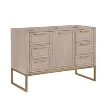 Cashmere Grey / Satin Brass Hardware