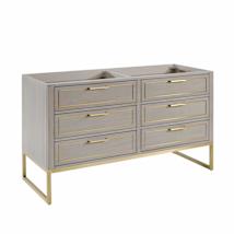 Cashmere Grey / Satin Brass Hardware