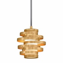 Gold Leaf with Polished Stainless Accents