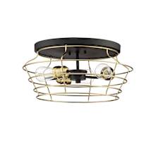Flat Black / Satin Brass