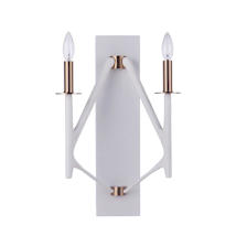 Matte White / Satin Brass