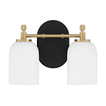 Flat Black / Satin Brass
