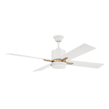 White / Satin Brass