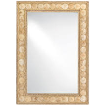 Straw / Natural Abaca Rope / Coco Shell / Mirror